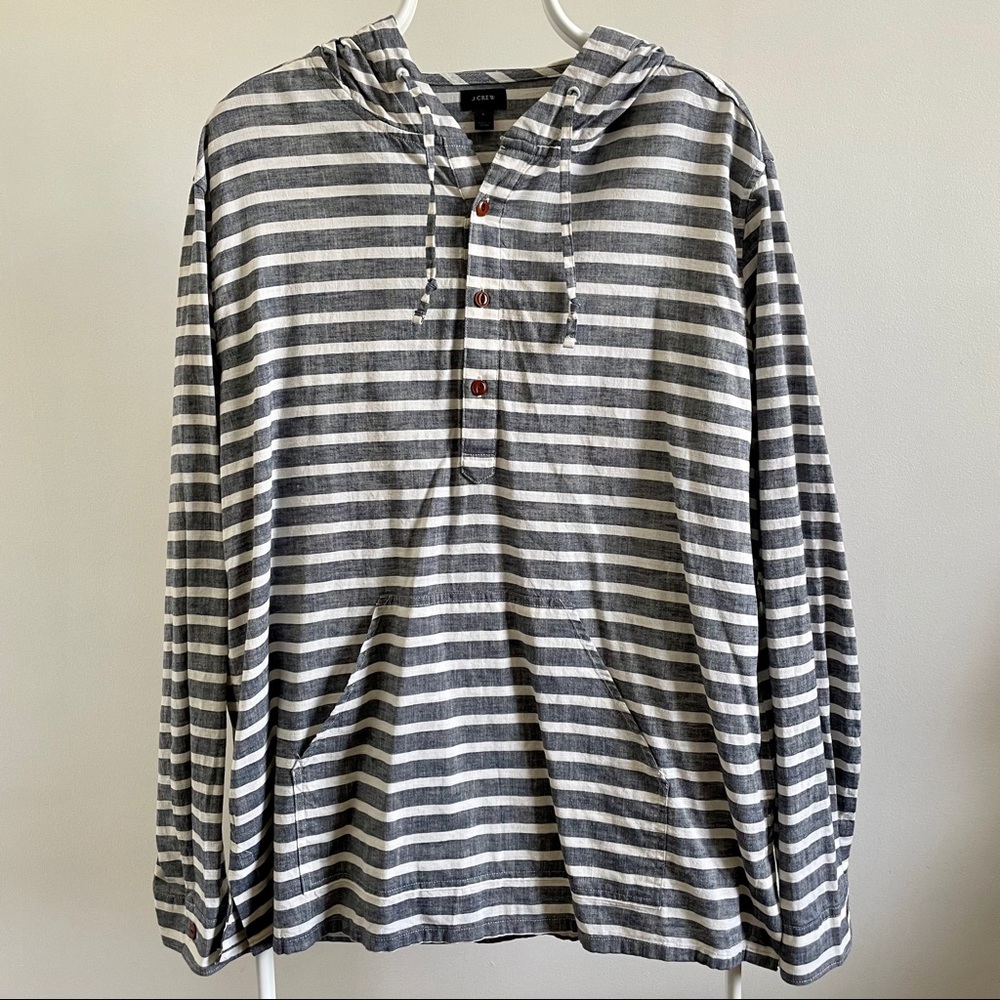 NWOT JCrew Striped Chambray Baja Shirt